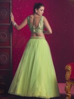 Parrot Green Premium Net Lehenga Choli